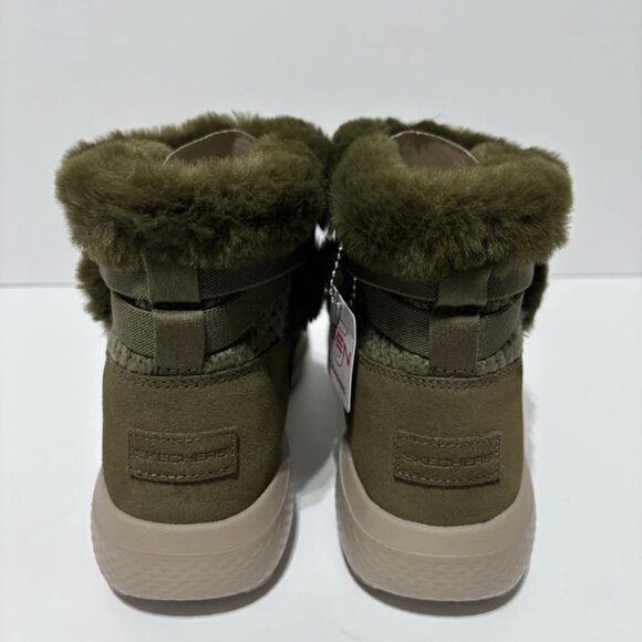 Skechers Women’s On The Go City 2 - Cozy Vibe Olive Winter Boots, Size 8.5 M - Picture 4 of 7